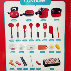 Set Juguete De Cocina Rojo Con 36